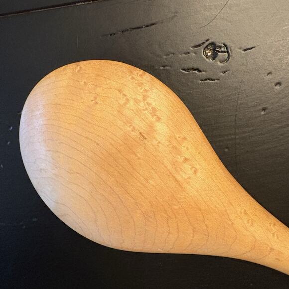 Maine Birdseye Maple Hand Carved Salad Serving Fork & Spoon 11" - Picture 8 of 8